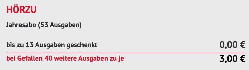 📺 Bis zu 13 Ausgaben der HÖRZU TV Zeitschrift GRATIS (statt 39€)