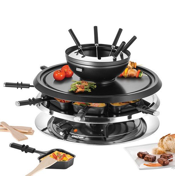 🤤🧀 Unold Multi 4in1 Raclette & Fondue für 74,99€ (statt 109€)