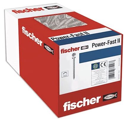 100er Pack fischer PowerFast II CZF 3,5 x 35 Spanplattenschraube für 3,19€   Prime