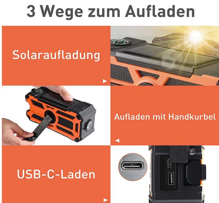 Raddy SW5 Solar Radio mit 5000mAh für 27,99€ (statt 40€)