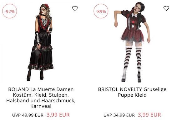 Kostüm Restposten Sale je 3,99€ + VSK