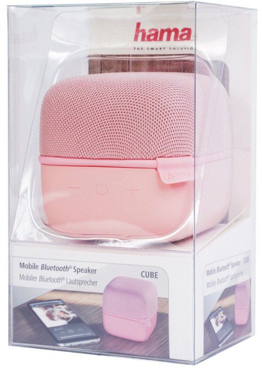 Hama Cube pinker mobiler mini Bluetooth Lautsprecher für 8,90€ (statt 16€)