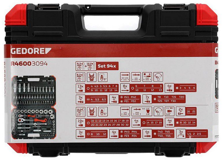 Gedore red CV Steckschlüsselsatz 94teilig für 64,99€ (statt 75€)