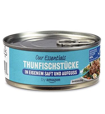 145g by Amazon Thunfischstücke in eigenem Saft und Aufguss ab 0,89€
