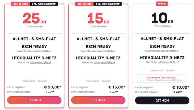 Telekom Allnet Flat mit 25GB LTE für 20€ mtl. + 75€ Wechselbonus