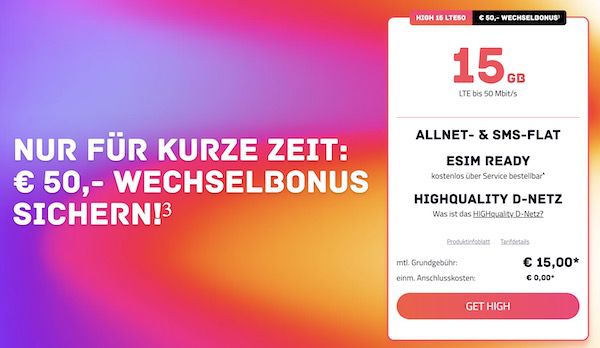 Telekom Allnet Flat mit 25GB LTE für 20€ mtl. + 75€ Wechselbonus