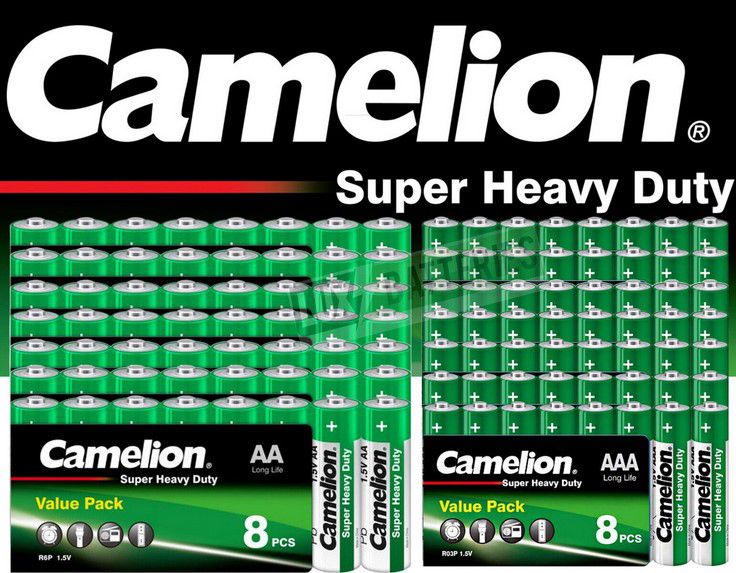 120er Pack Camelion Long Life (AAA 60 + AA 60 Batterien) für 17,99€ (statt 23€)