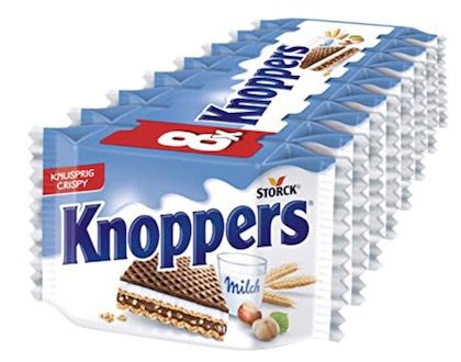 😋 Nur 0,20€ pro Stück! 8x Knoppers   für 1,61€ (statt 2,19€)