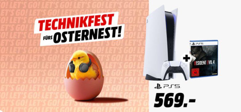 Mediamarkt Technikfest fürs Osternest: z.B. SONY PlayStation 5 für 549,99€