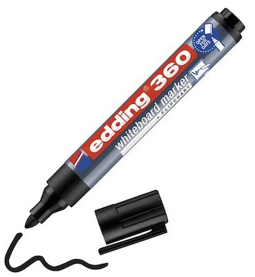 10er edding 360 Whiteboardmarker schwarz Rundspitze 1,5 3 mm für 10,99€ (statt 15€)