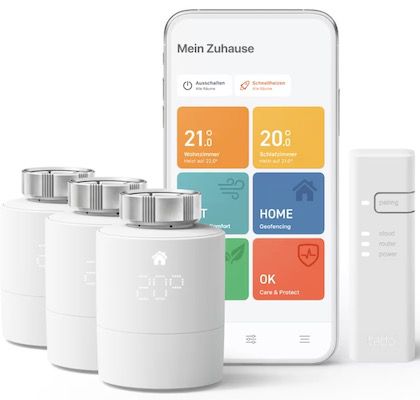 tado Smartes Heizkörper-Thermostat Starter Kit V3+ inkl. 3 Thermostate für 159,90€ (statt 199€)