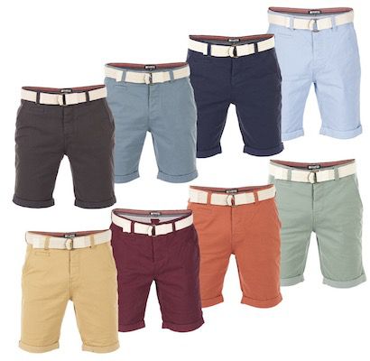 riverso Herren Chino Shorts RIVHenry mit Gürtel für 23,96€ (statt 35€)