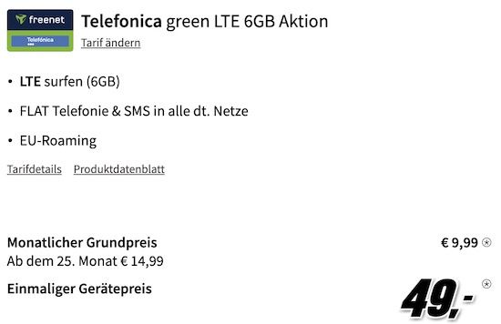 Xiaomi Poco F4 mit 256GB für 49€ + o2 Allnet Flat mit 6GB LTE für 9,99€ mtl.