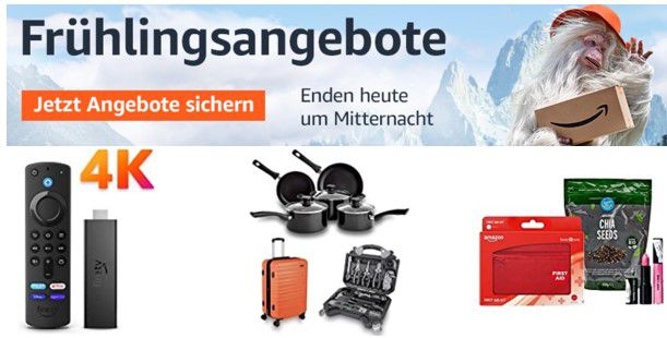 Amazon Frühlingsangebote mit bis zu 40% Rabatt