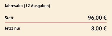 12 Ausgaben ELLE für 8€ direkt reduziert (statt 96€)
