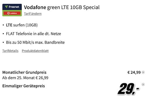 Samsung Galaxy S22 für 19€ + Vodafone Allnet 10GB LTE für 19,99€ mtl.