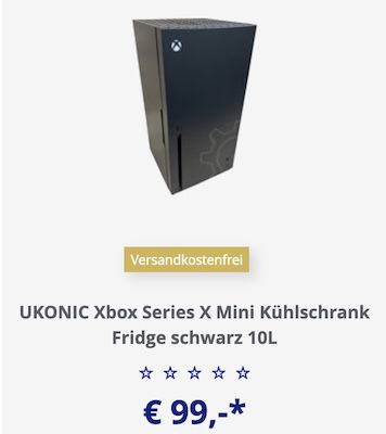 🧊 XBOX Series X Mini Kühlschrank 10 L für 99€ (statt 120€)