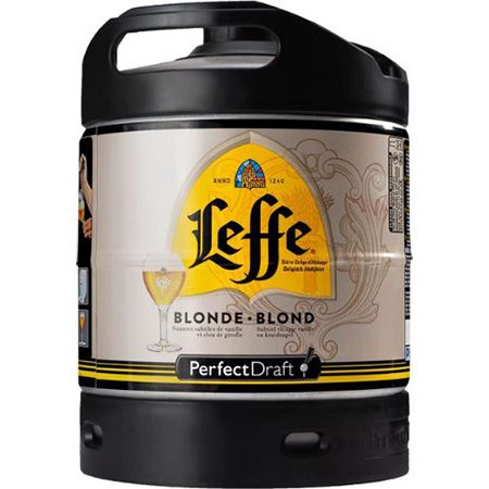 6 Liter Leffe Blonde Abteibier, Perfect Draft Fass ab 18,04€ (statt 24€)   Prime