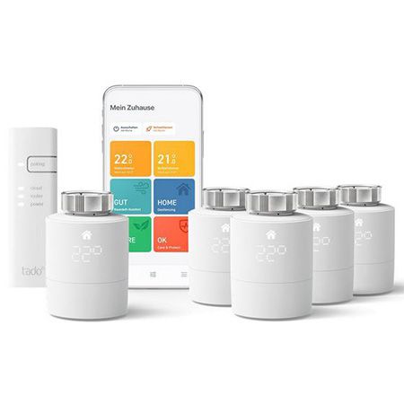 5x tado V3+ Heizkörper-Thermostat + Bridge für 309,95€ (statt 380€)