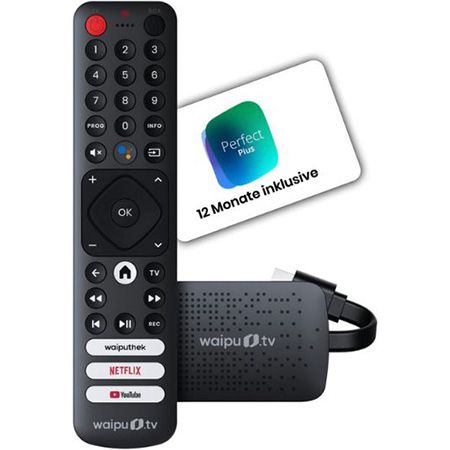 🔥 waipu.tv 4K Stick + 12 Mon. Waipu Perfect Plus für 99€ (statt 216€)