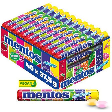 40er Pack Mentos Rainbow Kaubonbons ab 15,99€ (statt 26€)