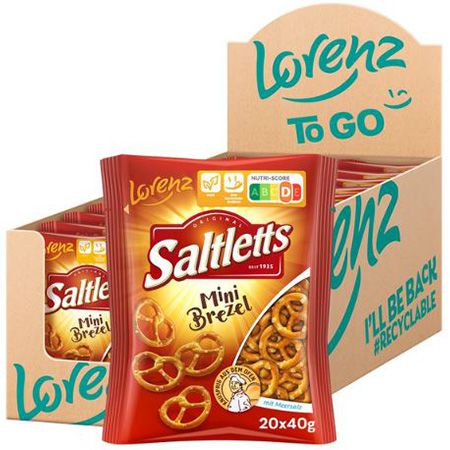 20er Pack Lorenz Saltletts Mini Brezel (20 x 40g) ab 7,99€ (statt 12€)