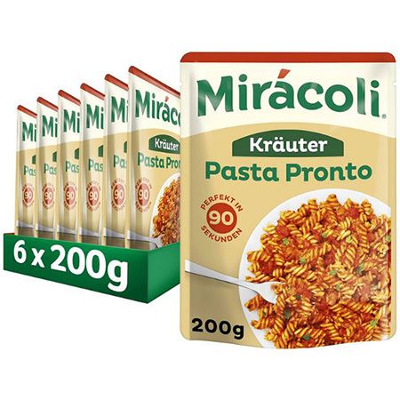 6x Miracoli Pasta Pronto Kräuter, je 200g ab 10,44€ (statt 14€)