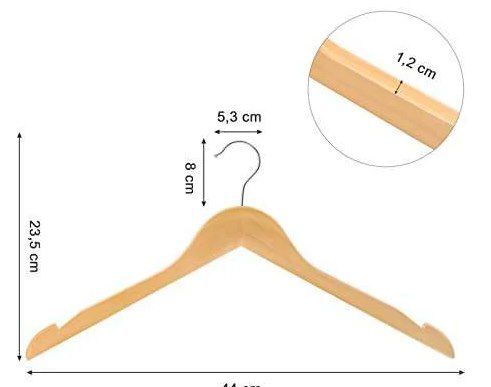 20x SONGMICS Holzkleiderbügel (44cm) für 13,99€ (statt 26€)