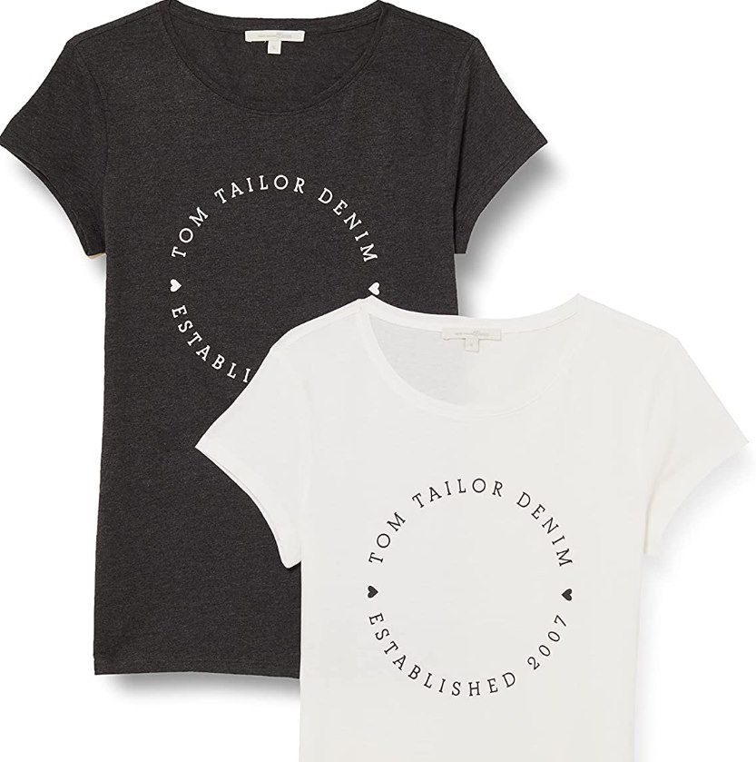 2x Tom Tailor Denim Damen T Shirt für 12,59€ (statt 16€)   L & XL