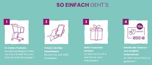 Kauf DR. OETKER Produkte und erhalte einen Depot Gutschein