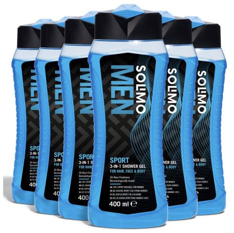 6x Solimo 3in1 Sportduschgel 24h Frische (je 400ml) für 7,80€ (statt 11€)