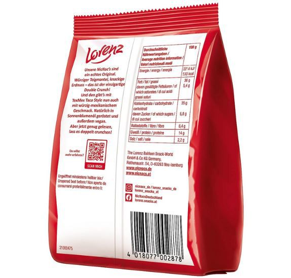 14er Pack Lorenz NicNacs Tex Mex Taco Style, je 110g ab 17,64€ (statt 25€)   Prime