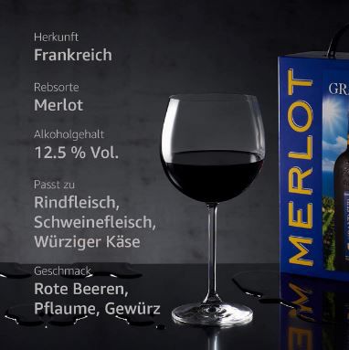 3 Liter Grand Sud Merlot Rotwein ab 9,74€ (statt 17€)