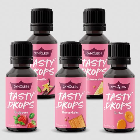 5er Pack Gymqueen Tasty Drops in versch. Sorten, mischbar für 17,19€ (statt 25€)