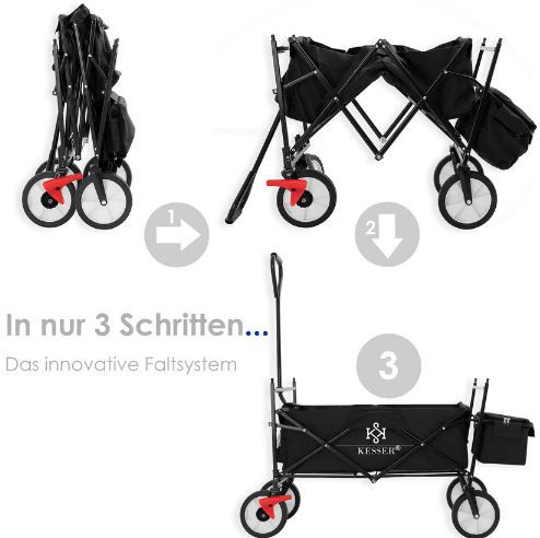 Kesser Bollerwagen mit Dach inkl. Netztaschen für 77,94€ (statt 90€)