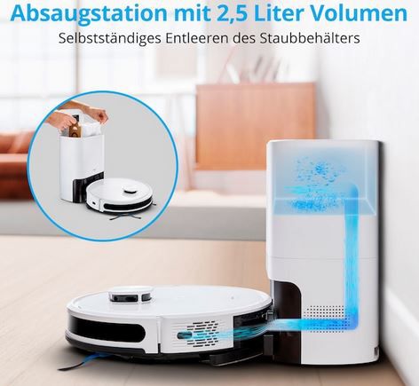 Medion X20 SW+ Saug  und Wischroboter mit Absaugstation für 269,99€ (statt 320€)