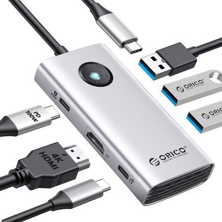 ORICO USB C Hub mit HDMI 4k & 100W PD für 16,19€ (statt 27€)