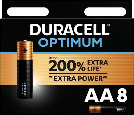 8er Pack Duracell Optimum AA Mignon Alkaline Batterien ab 5,39€ (statt 11€)