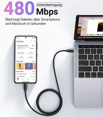 2er Pack Ugreen USB C Kabel, 0,5m für 9,68€ (statt 12€)