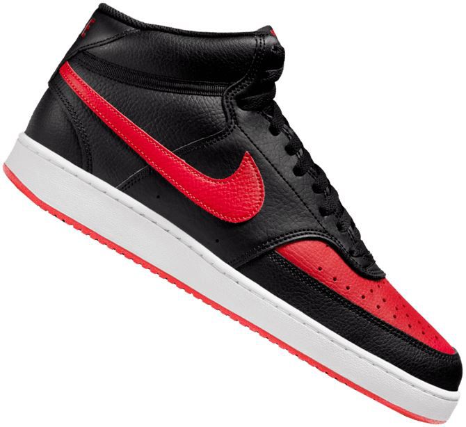 Nike Court Vision Mid Sneaker in Schwarz/Rot für 53,59€ (statt 65€)