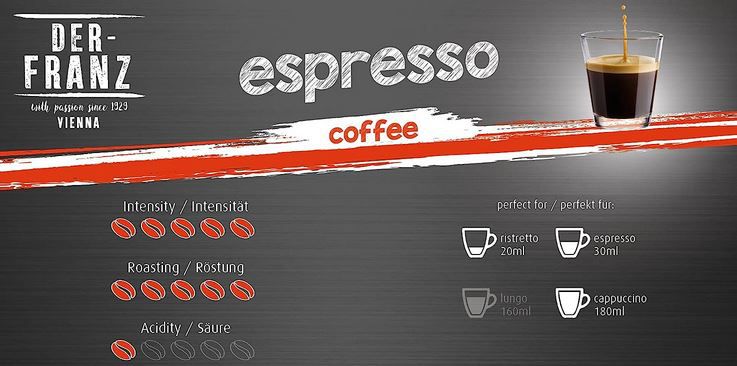 4x 1Kg DER FRANZ Espresso Kaffee, Ganze Bohne für 31,47€ (statt 39€)