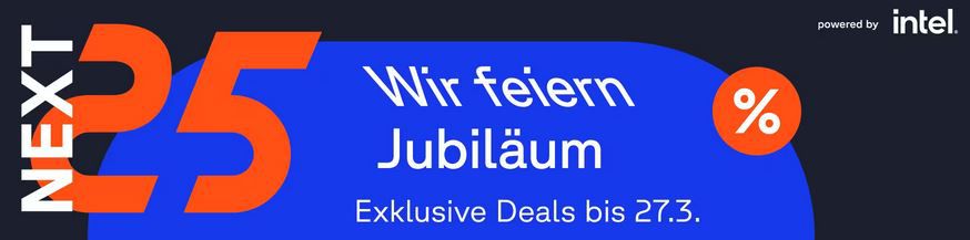 Cyberport: Next25 Jubiläumswoche mit exklusiven Deals   z.B. JBL Portable für 49,90€ (statt 74€)