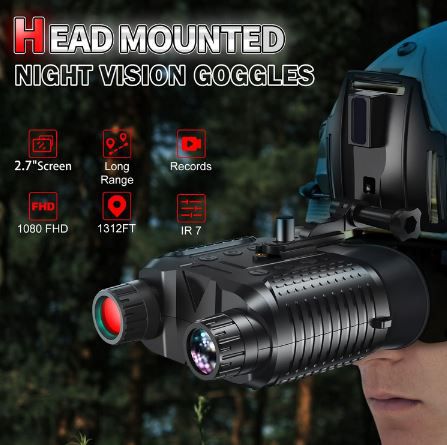 Hojocojo Nachtsichtbrille mit 8 fach Digital Zoom, FHD für 84,99€ (statt 170€)