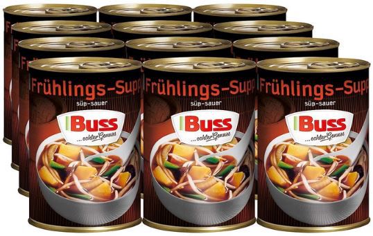 12er Pack Buss Asia Suppe Süß Sauer, 400g für 14,29€ (statt 20€)   Prime