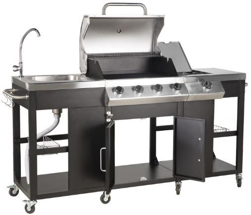 HC Garten & Freizeit Gasgrill Küche mit 4+1 Brenner für 305,50€ (statt 575€)