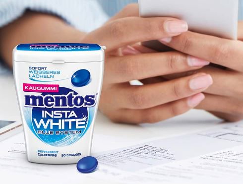 Mentos Gum Insta White Peppermint, 50 Stk. ab 1,91€ (statt 3€)   Prime