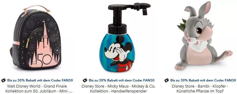 Disney Shop: Bis zu 30% Rabatt auf ausgewählte Lieblingsprodukte