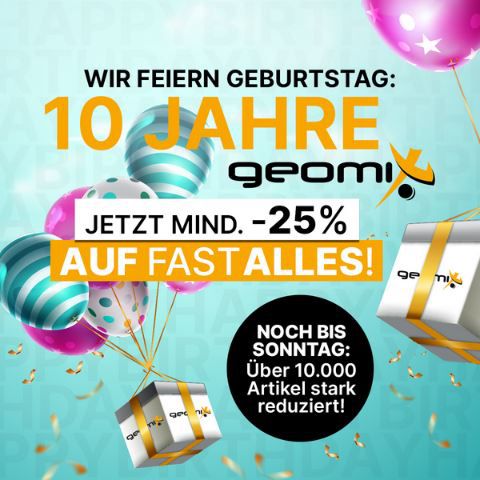 Geomix Geburtstags Sale 25% auf fast alles   z.B. UA Charged Rogue Sneaker 54€ (statt 72€)