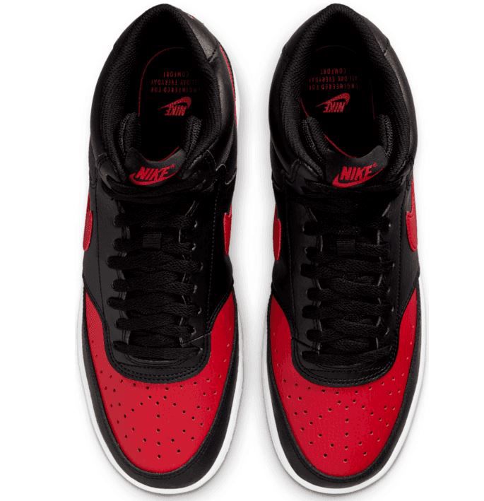 Nike Court Vision Mid Sneaker in Schwarz/Rot für 53,59€ (statt 65€)