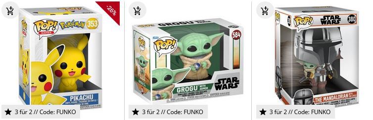 EMP: 3 Funko POP! Figuren kaufen und nur 2 bezahlen